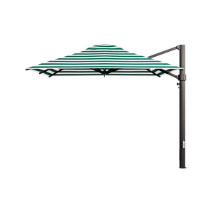 Eclipse V4 Teal Stripe Custom Cantilever Umbrella - 4 sizes - Cantilever Side Post Umbrella - Instant Shade