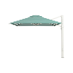 Eclipse V4 Teal Stripe Custom Cantilever Umbrella - 4 sizes - Cantilever Side Post Umbrella - Instant Shade