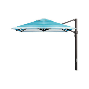 Eclipse V4 Turquoise Stripe Custom Cantilever Umbrella - 4 sizes - Cantilever Side Post Umbrella - Instant Shade