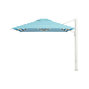 Eclipse V4 Turquoise Stripe Custom Cantilever Umbrella - 4 sizes - Cantilever Side Post Umbrella - Instant Shade