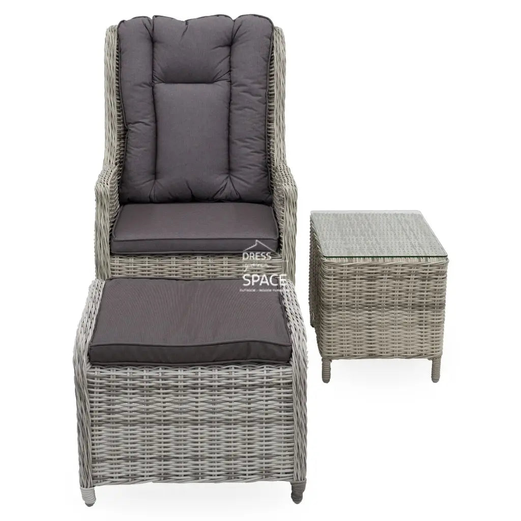 Elizabeth 5 Piece Recliner Set - Zen White - Outdoor Recliner - DYS Outdoor
