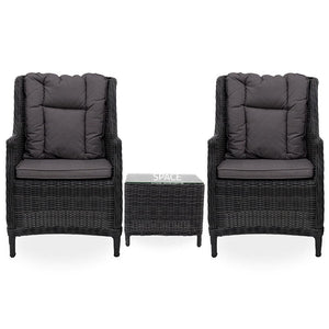 Elizabeth/Lisbon 3 Piece Recliner Set - Castle Grey - Outdoor Recliner - DYS Outdoor