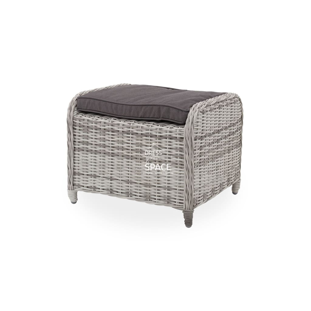 Elizabeth Ottoman - Zen White - Outdoor Ottoman - DYS Outdoor