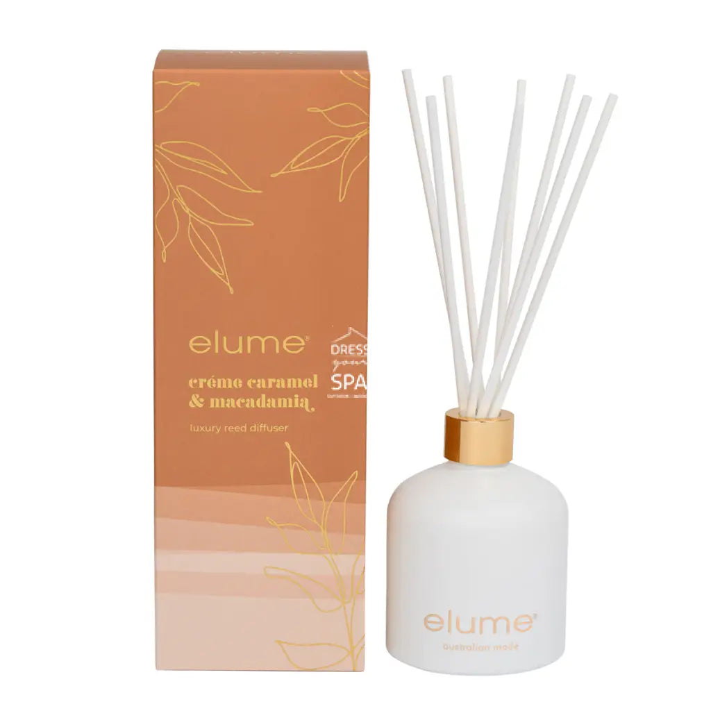 Elume - Crème Caramel & Macadamia Reed Diffuser - Fragrance Diffuser - elume