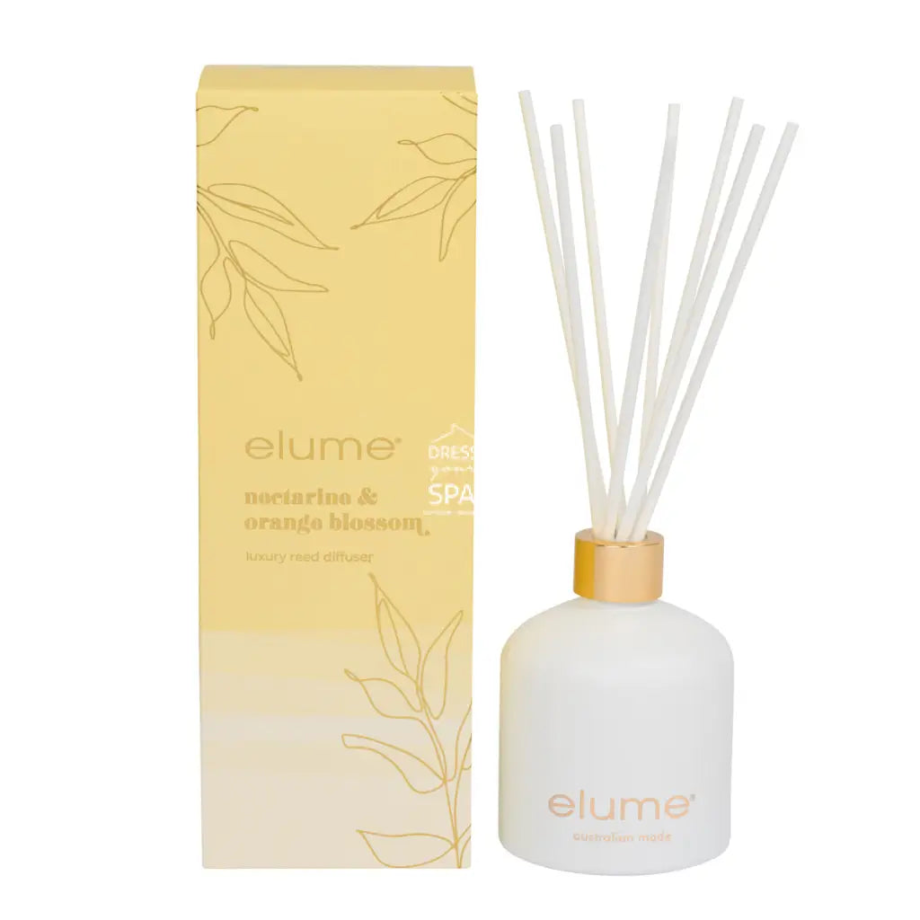 Elume - Nectarine & Orange Blossom Reed Diffuser - Fragrance Diffuser - elume
