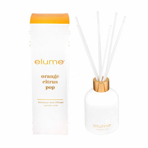 elume - Orange Citrus Pop Boutique Reed Diffusers - Fragrance Diffuser - elume