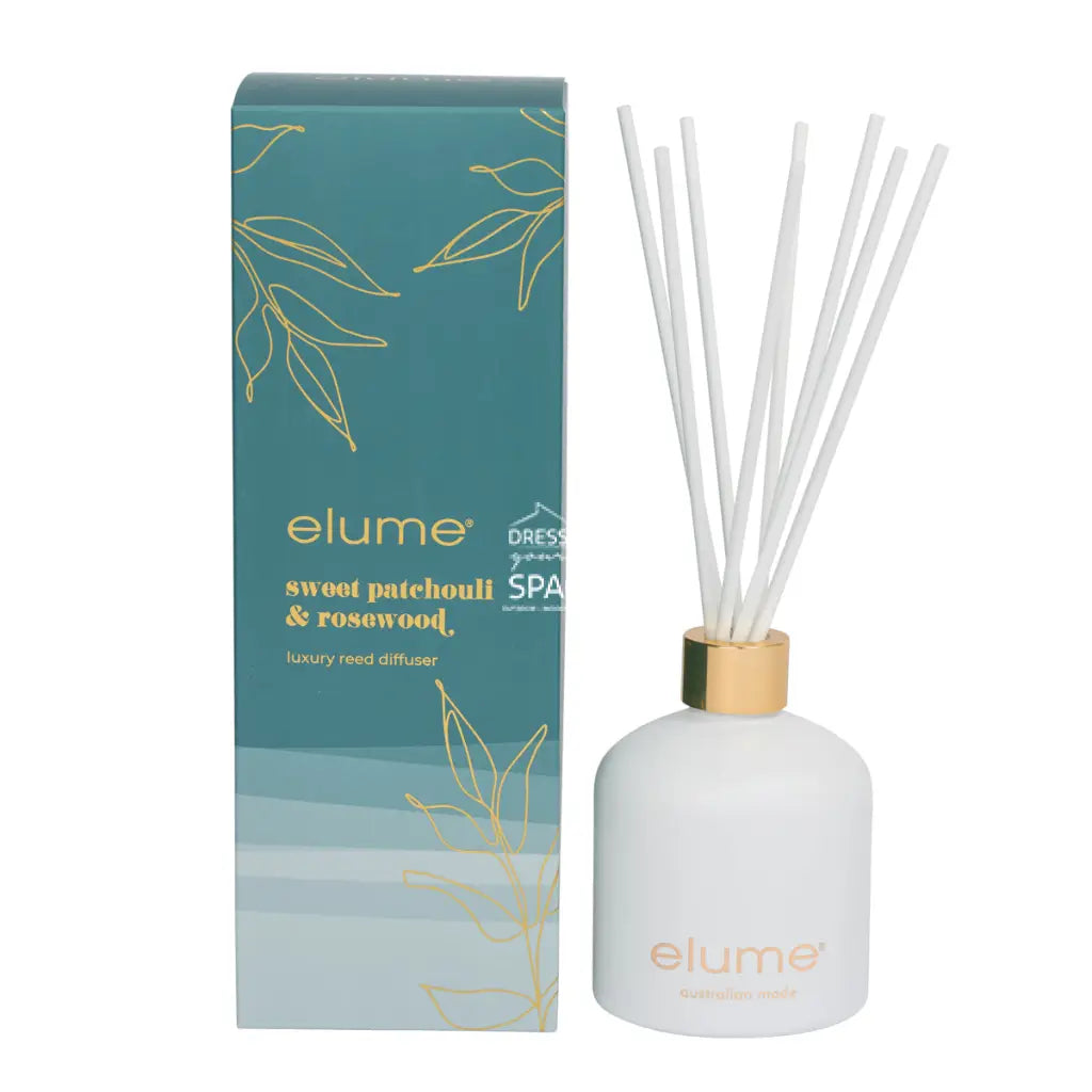 Elume - Sweet Patchouli & Rosewood Reed Diffuser - Fragrance Diffuser - elume