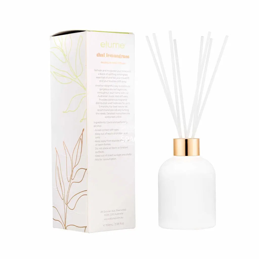 elume - Thai Lemongrass Boutique Reed Diffuser - Fragrance Diffuser - elume