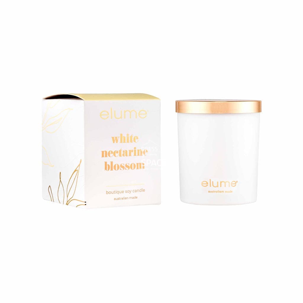 elume - White Nectarine Boutique Soy Candle - Candle - elume