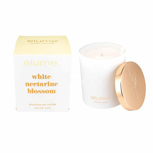 elume - White Nectarine Boutique Soy Candle - Candle - elume