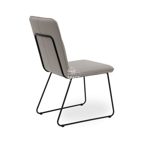 Emilia Chair - Grey Leather - Indoor Dining Chair - DYS Indoor