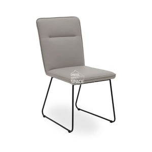 Emilia Chair - Grey Leather - Indoor Dining Chair - DYS Indoor