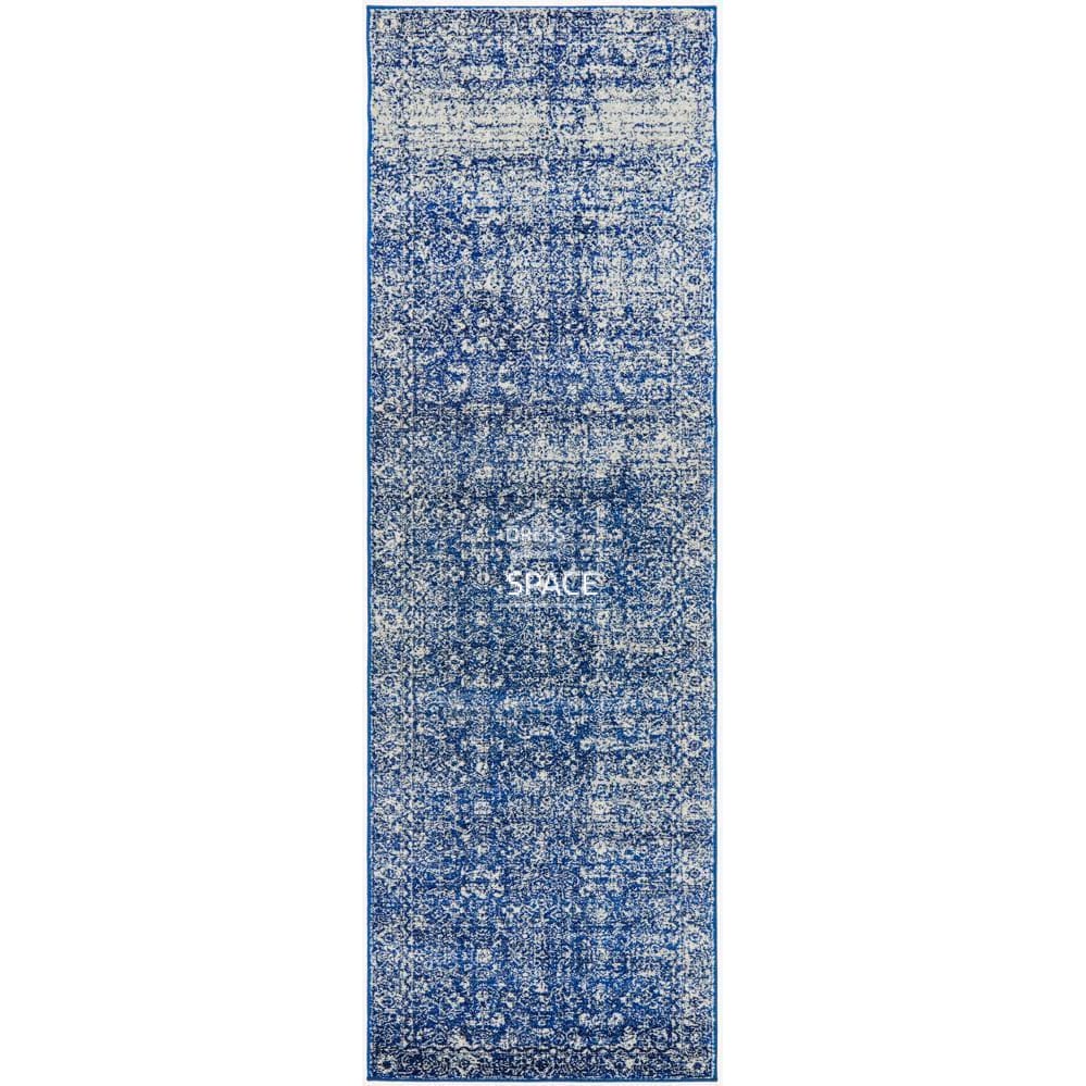Evoke Oasis Navy Runner Rug - Indoor Hallway Runner - Rug Culture