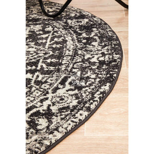 Evoke Scape Charcoal Round Rug - Indoor Round Rug - Rug Culture