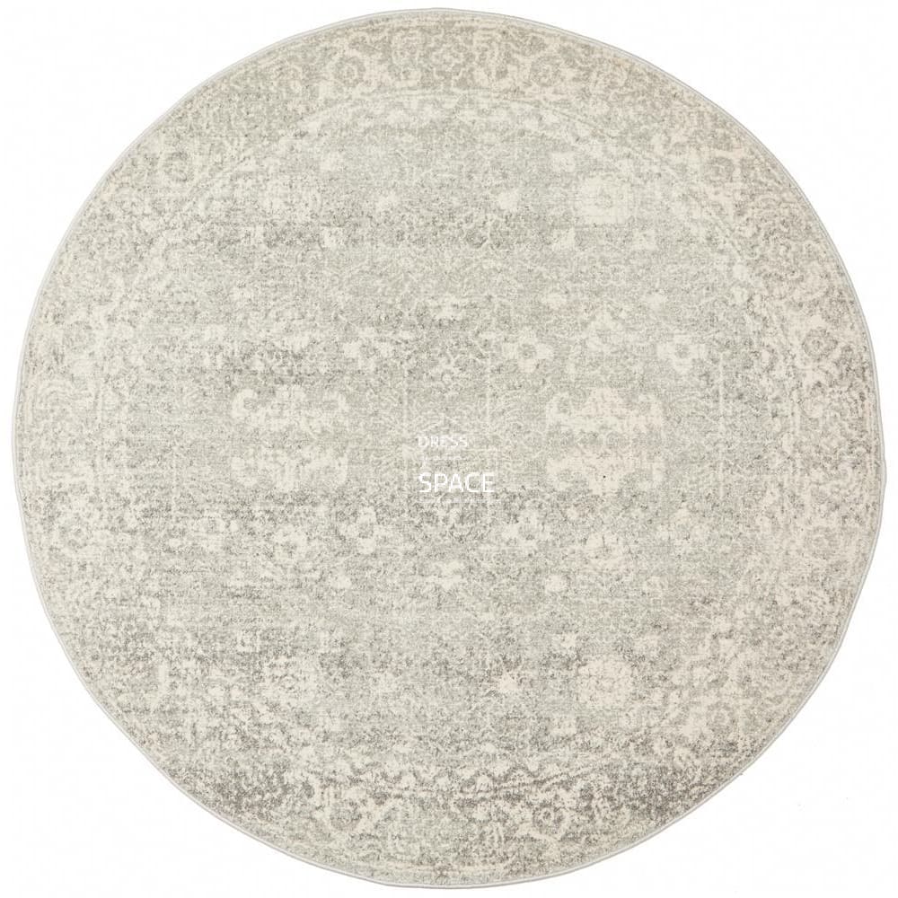 Evoke Shine Silver Round Rug - Indoor Round Rug - Rug Culture