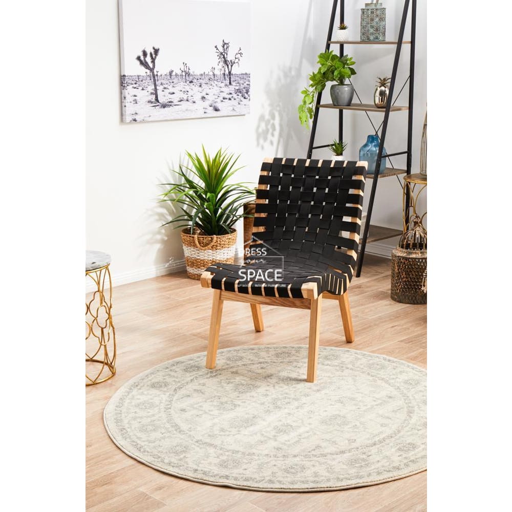 Evoke Winter White Round Rug - Indoor Round Rug - Rug Culture
