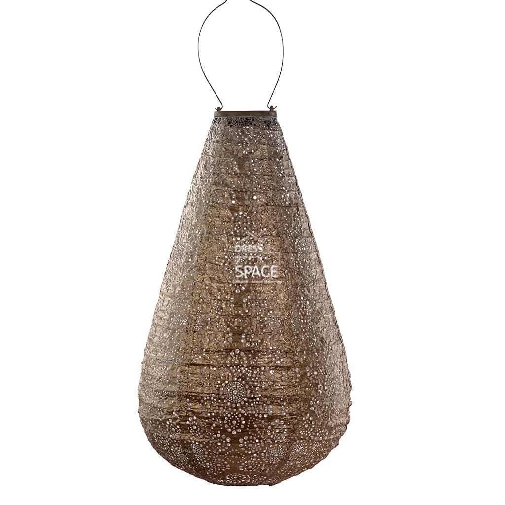 Fiore Drop 28 - Gold Solar Lantern Outdoor Lighting Lumiz