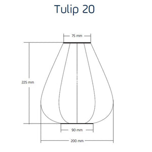 Fiore Tulip 20 - Grey Blue Solar Lantern Outdoor Lighting Lumiz