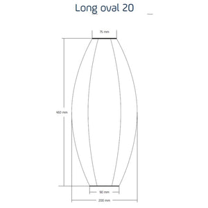 Folia Long Oval 20 - Light Taupe Solar Lantern Outdoor Lighting Lumiz