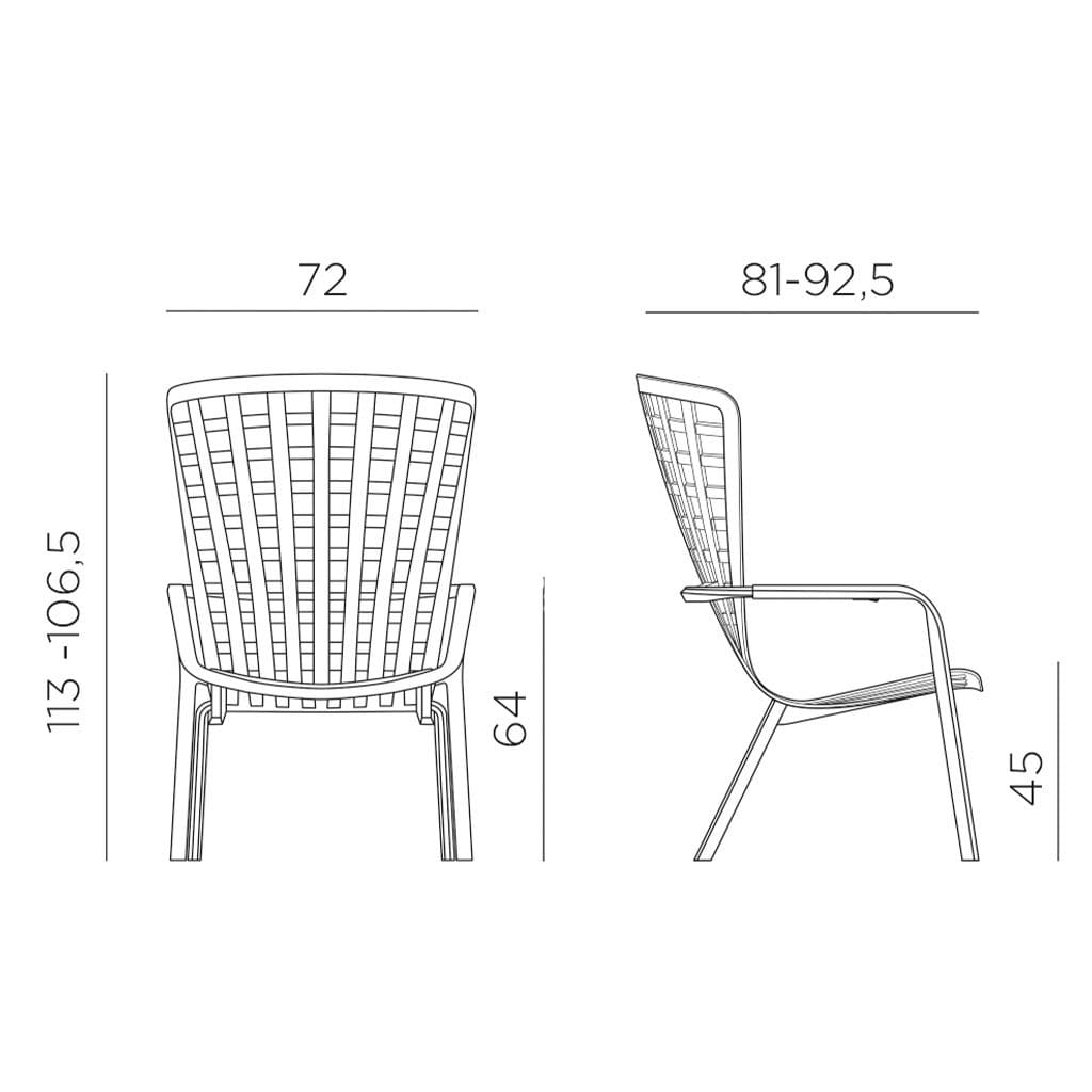 Folio Arm Chair - White - Outdoor Chair - Nardi