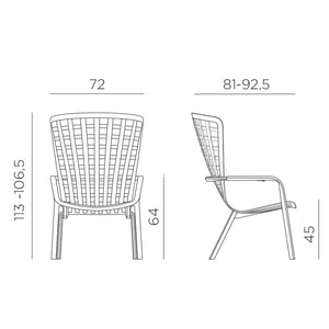 Folio Arm Chair - White - Outdoor Chair - Nardi