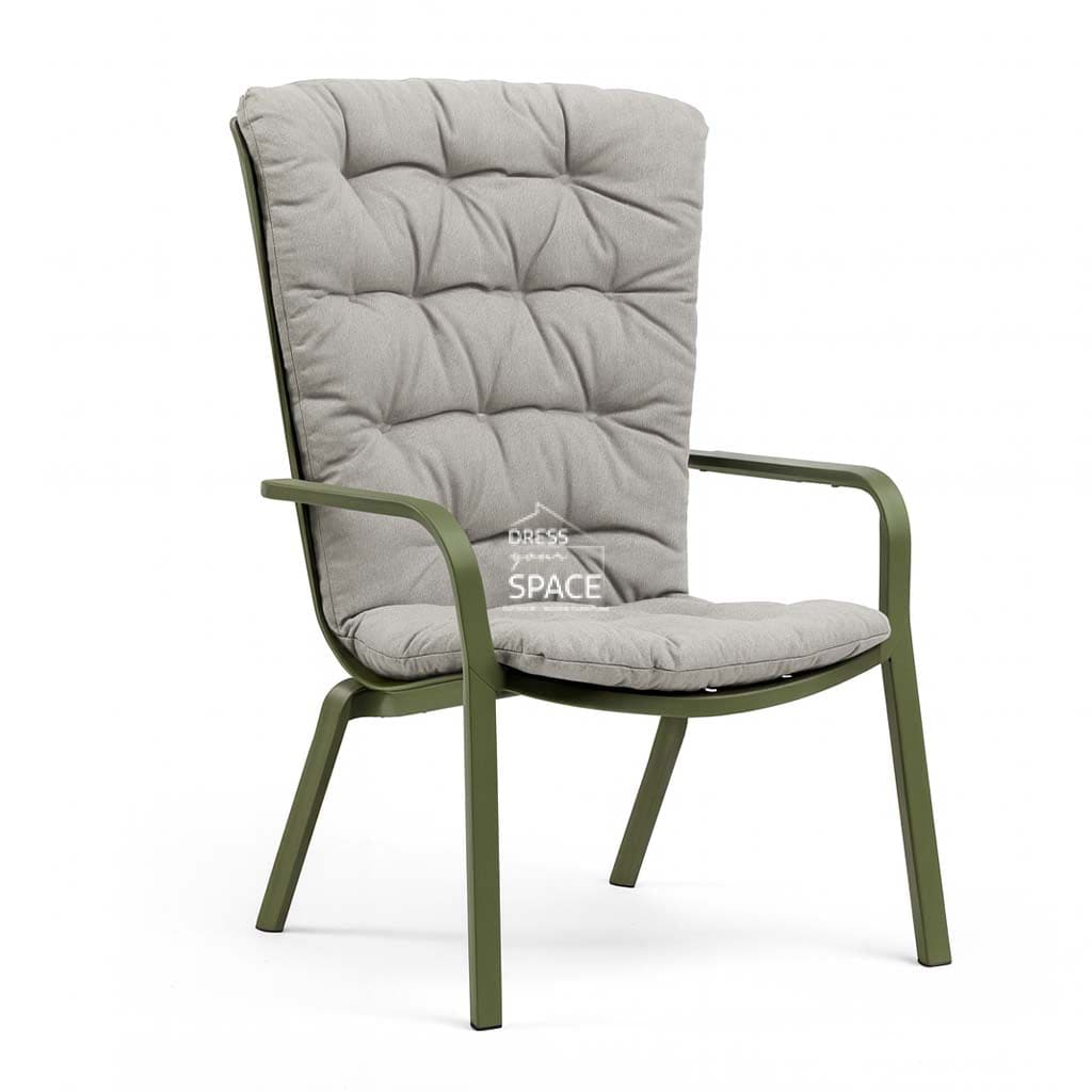 Folio Arm Chair with Cushion - Agave/Grigio - Outdoor Chair - Nardi
