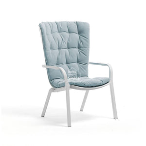 Folio Arm Chair with Cushion - White/Arctic-﻿ PRE-ORDER FOR JANUARY DELIVERY - Outdoor Chair - Nardi