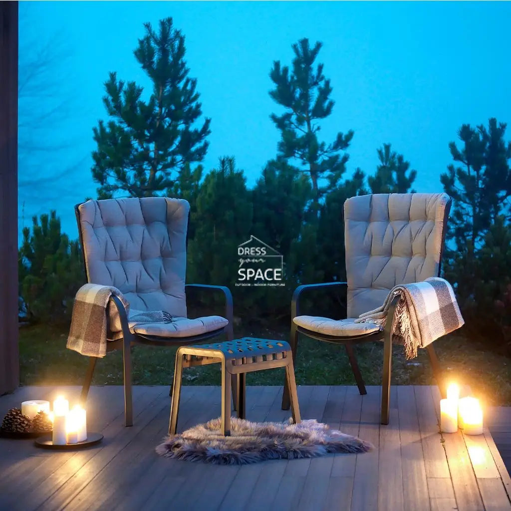 Nardi (Poggio) Footrest Stool - Agave - Outdoor Ottoman - Dress Your Space