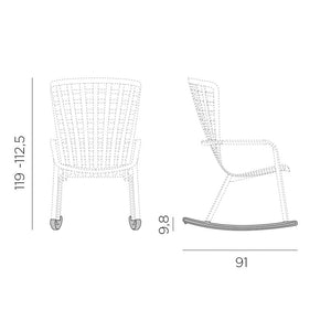 Folio Rocking Chair - White - Outdoor Chair - Nardi