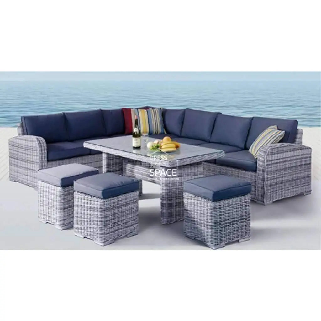 Geneva 6 Piece Lounge - Zen White - Outdoor Lounge - DYS Outdoor