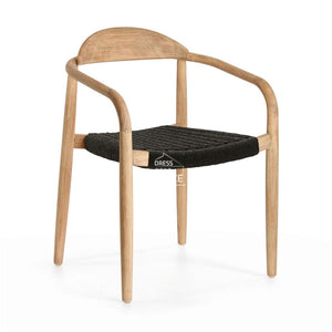 Glynis Chair - Dark Grey Rope - Indoor Dining Chair - La Forma