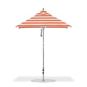 Greenwich Umbrella Custom Orange Stripe | Square - Outdoor Instant Shade