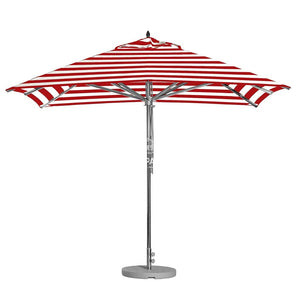 Greenwich Umbrella Custom Red Stripe | Square - Outdoor Instant Shade