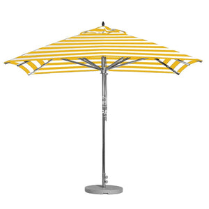 Greenwich Umbrella Custom Yellow Stripe | Square - Outdoor Instant Shade