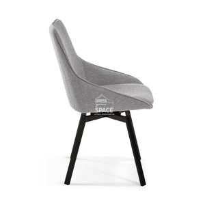Haston Chair - Light Grey Fabric - Indoor Dining Chair - La Forma