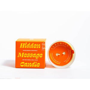 Hidden Message Candle - Blood Orange & Grapefruit - Candle - Serenity Candles