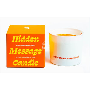 Hidden Message Candle - Blood Orange & Grapefruit - Candle - Serenity Candles