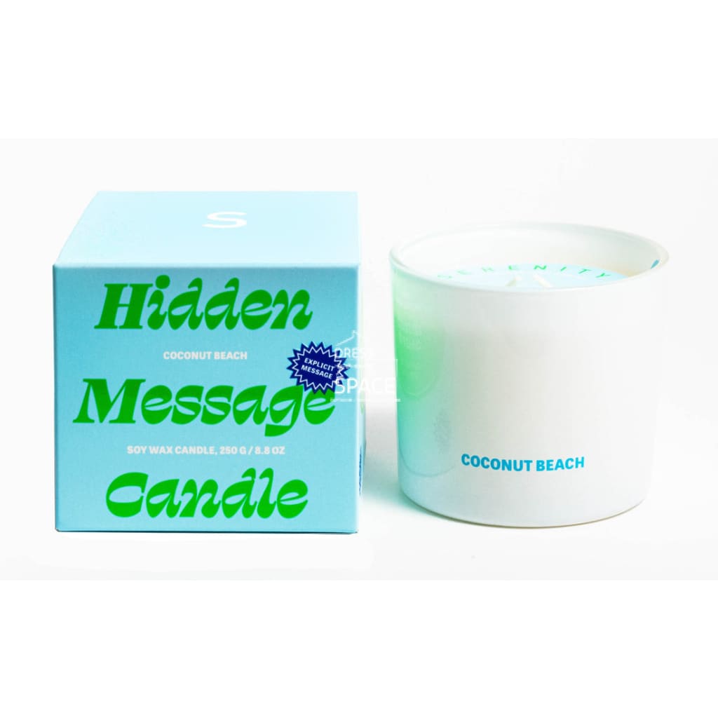 Hidden Message Candle - Coconut Beach - Candle - Serenity Candles