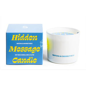 Hidden Message Candle - Matcha & Coconut Milk - Candle - Serenity Candles