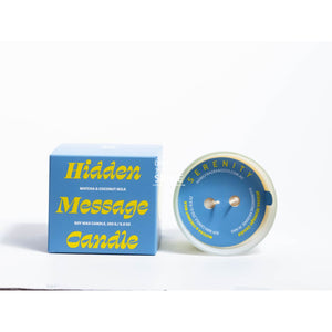 Hidden Message Candle - Matcha & Coconut Milk - Candle - Serenity Candles