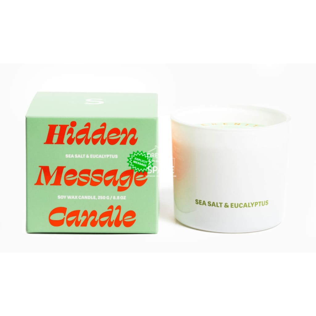 Hidden Message Candle - Sea Salt & Eucalyptus - Candle - Serenity Candles