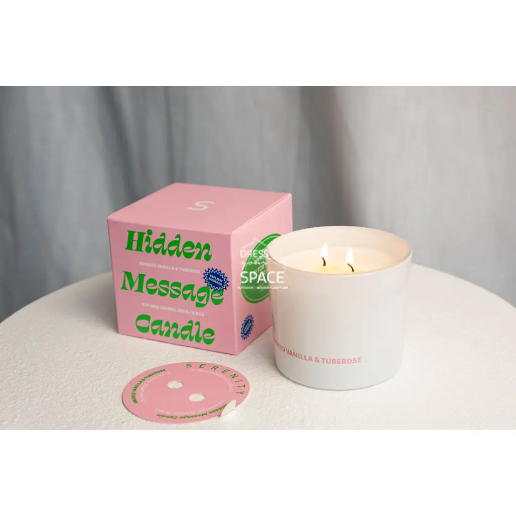 Hidden Message Candle - Smoked Vanilla & Tuberose - Candle - Serenity Candles