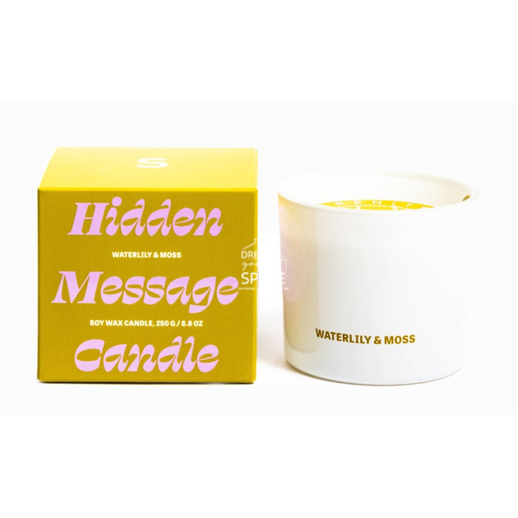 Hidden Message Candle - Waterlily & Moss - Candle - Serenity Candles