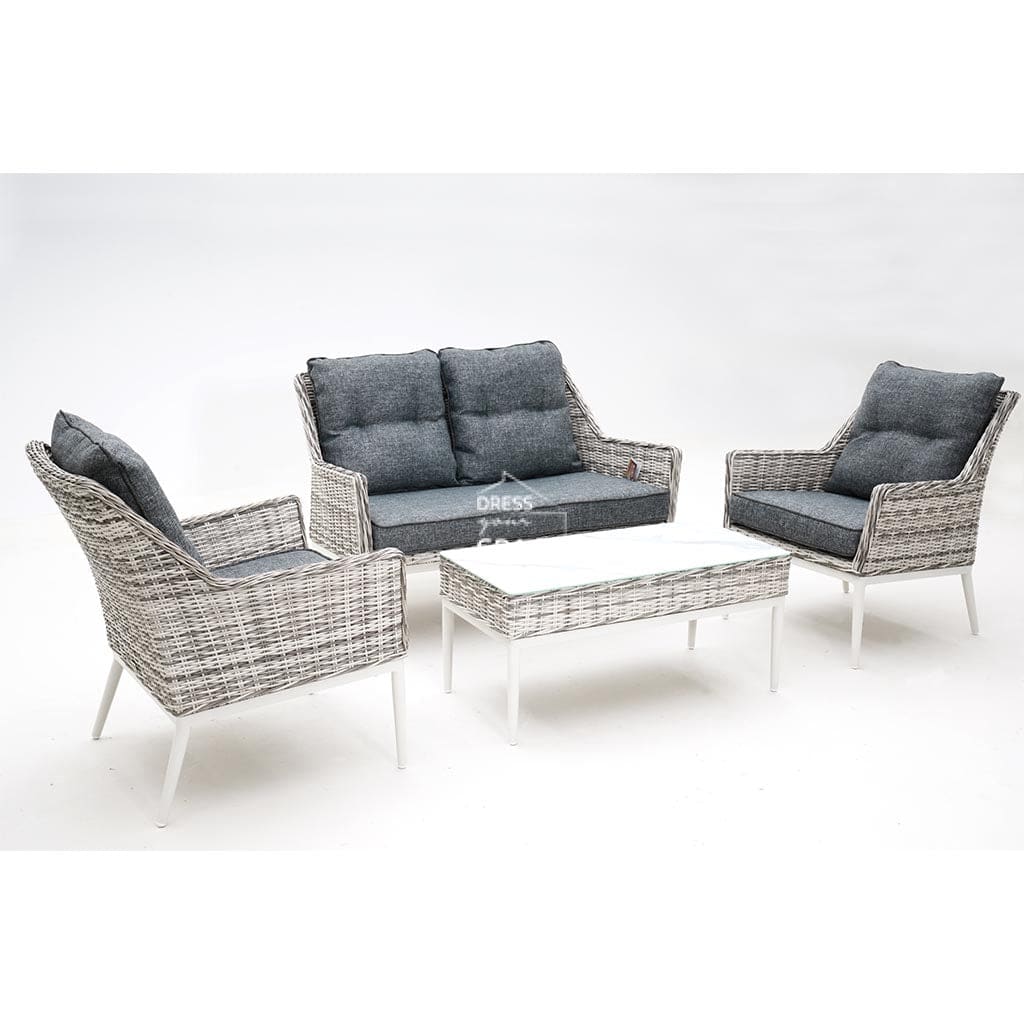 Highlander 4 Piece Lounge - Zen White Outdoor Set DYS