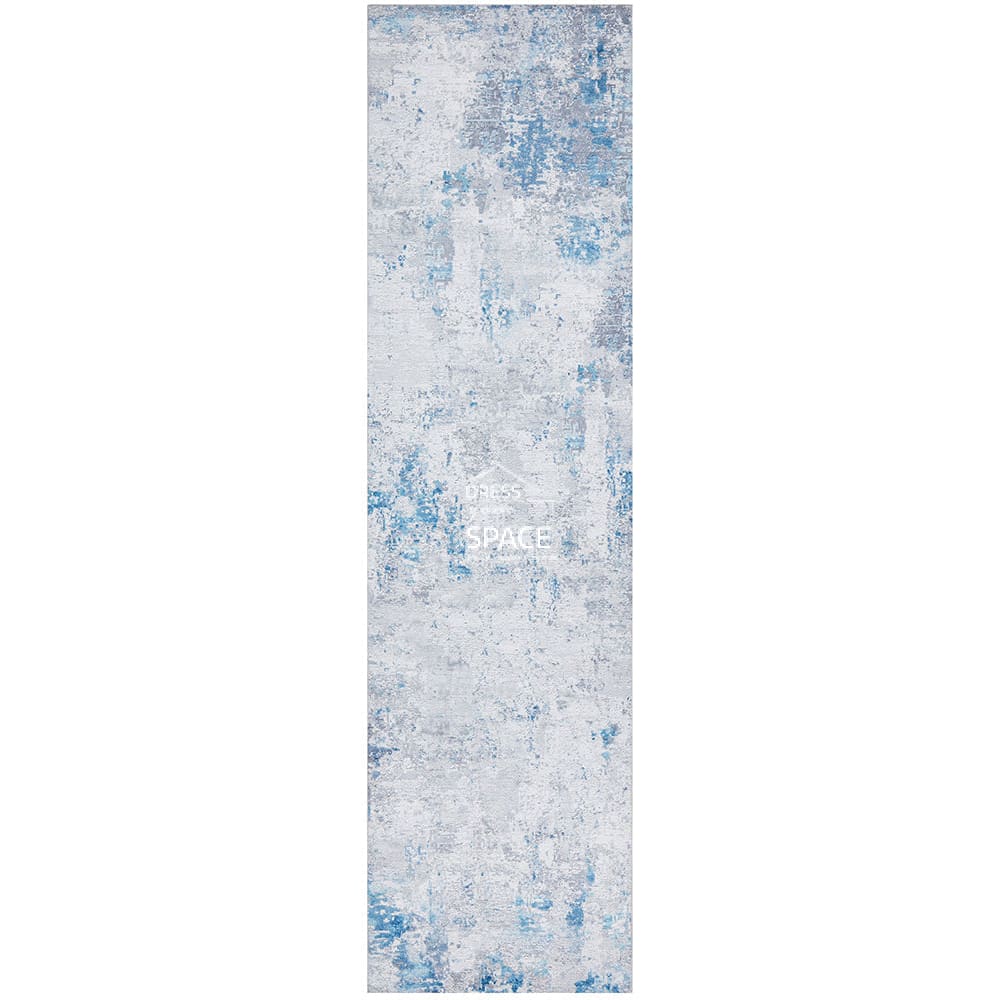 Illusions 132 Blue Runner Rug - Indoor Hallway Runner - RUG CULTURE