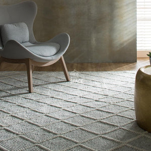 Ivy Wool/Viscose Rug - Fog/Cream - Indoor Rug - Bayliss Rugs