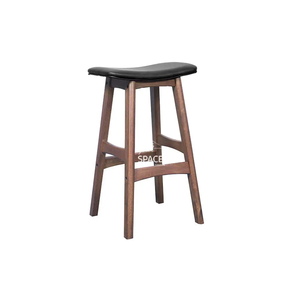 Jackie Counter Stool - Light Walnut Frame / Black PU Seat - Indoor Counter Stool - DYS Indoor