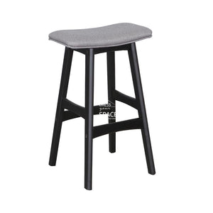 Jackie Stool - Black/Mushroom Fabric - Indoor Counter Stool - DYS Indoor