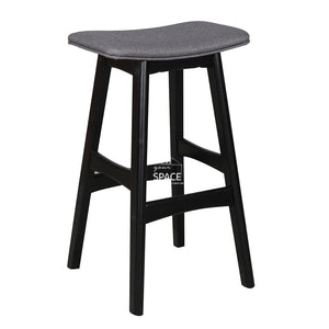 Jackie Stool - Black/Truffle Fabric - Indoor Counter Stool - DYS Indoor