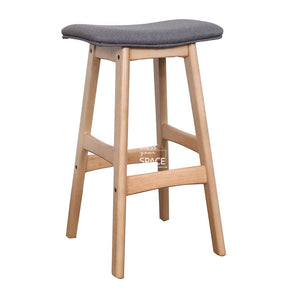 Jackie Stool - Natural/Truffle Fabric - Indoor Counter Stool - DYS Indoor